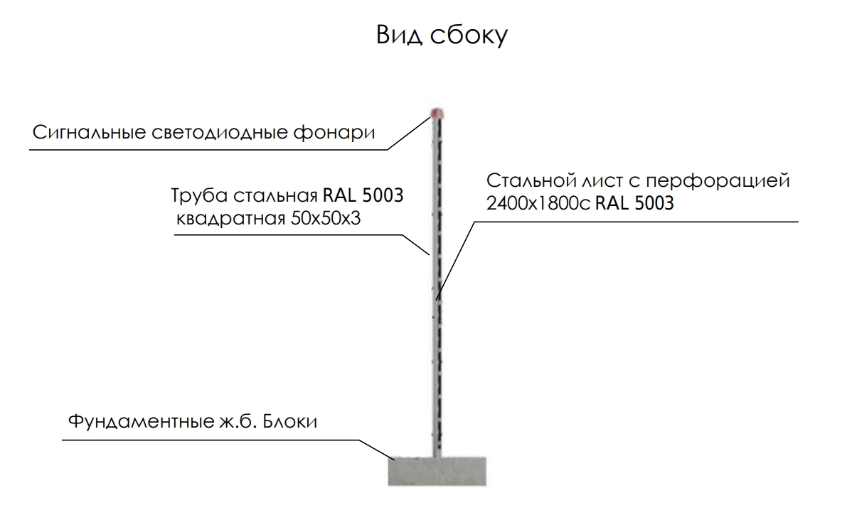 Сигнальное ограждение ТИП 1