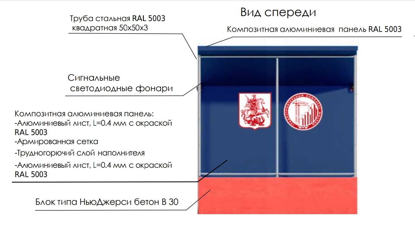 Защитно-охранное ограждение с пешеходной галереей ТИП 2.4